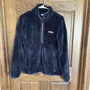 Columbia Navy Plush Half-Zip Kids Jacket
